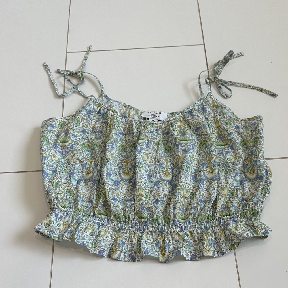 J. Crew x Liberty  Blue and Green Paisley Camisole M women’s